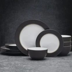 Pfaltzgraff® Grayson Charcoal 12 Piece Dinnerware Set, Service for 4- Dinnerware Service For 4