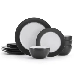 Pfaltzgraff® Grayson Charcoal 12 Piece Dinnerware Set, Service for 4- Dinnerware Service For 4
