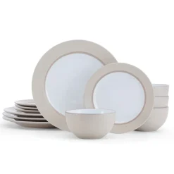 Pfaltzgraff® Grayson Taupe 12 Piece Dinnerware Set, Service for 4- Dinnerware Service For 4
