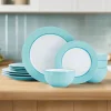 Pfaltzgraff® Grayson Teal 12 Piece Dinnerware Set, Service for 4- Dinnerware Service For 4