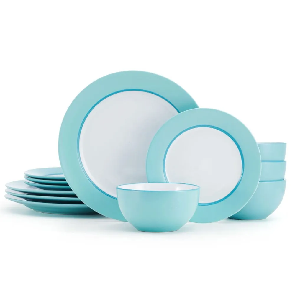 Pfaltzgraff® Grayson Teal 12 Piece Dinnerware Set, Service for 4- Dinnerware Service For 4