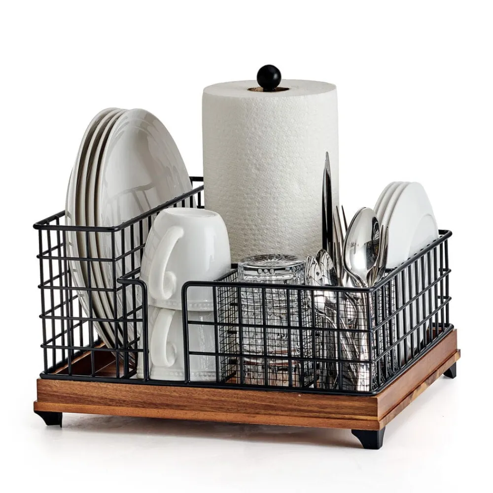 Gourmet Basics® Grid Hostess Picnic Storage Caddy- Buffet Caddies