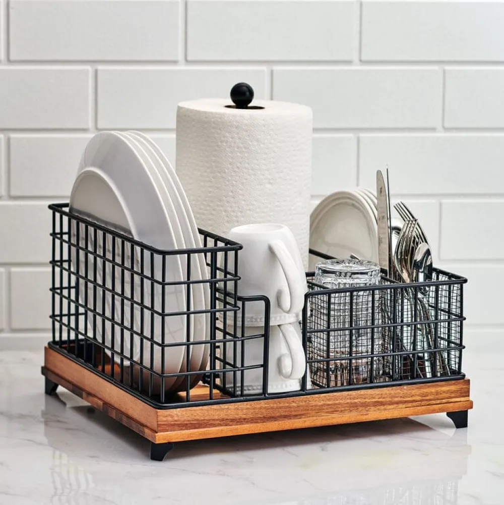 Gourmet Basics® Grid Hostess Picnic Storage Caddy- Buffet Caddies