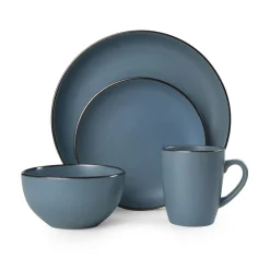 Pfaltzgraff® Hadlee Blue 16 Piece Dinnerware Set, Service for 4- Dinnerware Service For 4