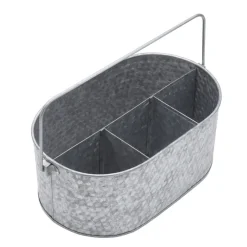 Towle® Living Hammered Galvanized Metal Caddy- Flatware Caddies