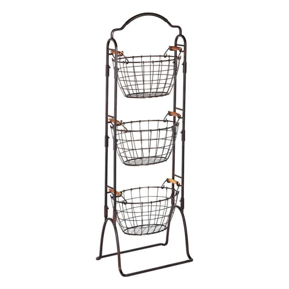 Gourmet Basics® Harbor Adjustable Standing Storage Rack- Fruit And Storage Baskets