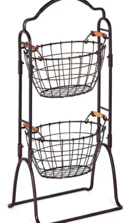 Gourmet Basics® Harbor Adjustable Standing Storage Rack- Fruit And Storage Baskets