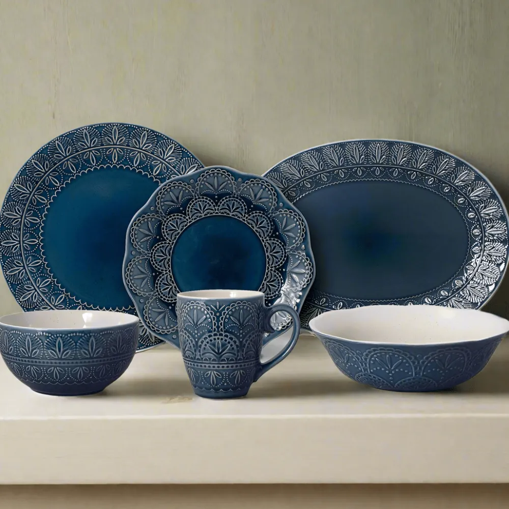 Pfaltzgraff® Havana Service for 8 with Serveware- Dinnerware Service For 8