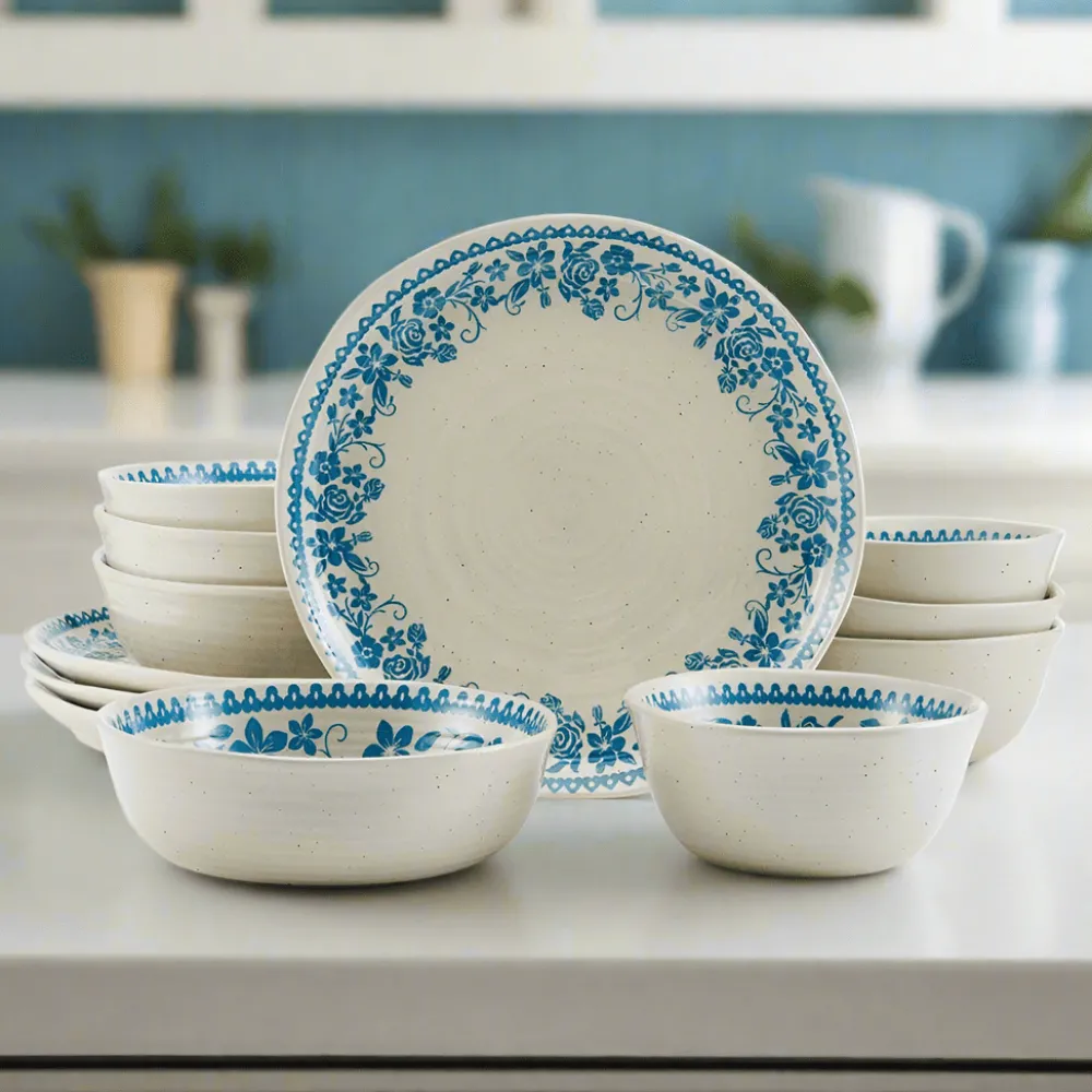 Pfaltzgraff® Hayden Blue 12 Piece Dinnerware Set, Service for 4- Dinnerware Service For 4