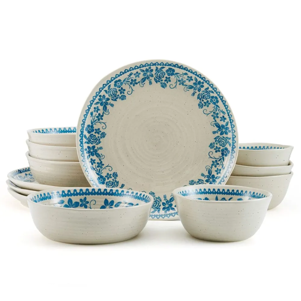 Pfaltzgraff® Hayden Blue 12 Piece Dinnerware Set, Service for 4- Dinnerware Service For 4