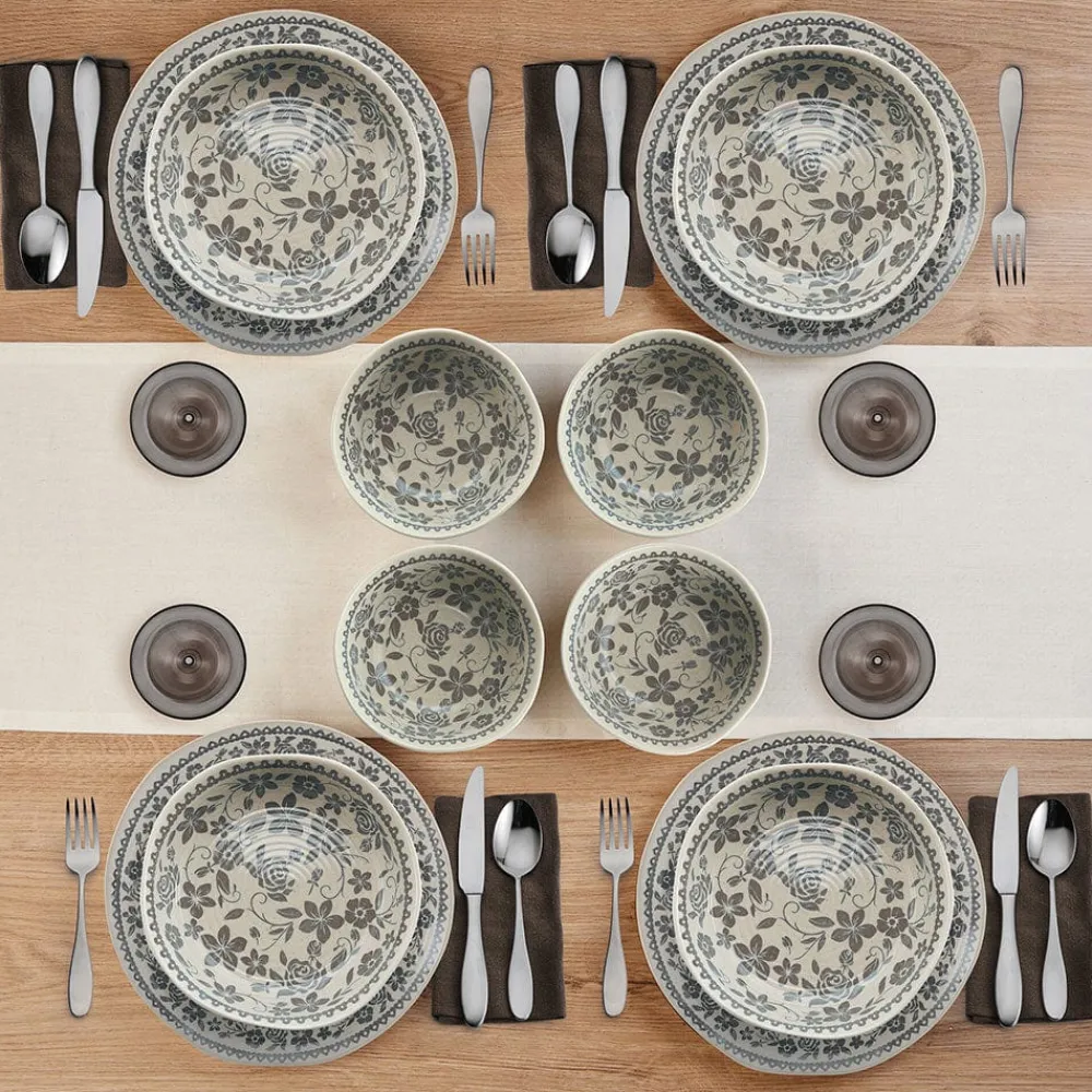 Pfaltzgraff® Hayden Grey 12 Piece Dinnerware Set, Service for 4- Dinnerware Service For 4