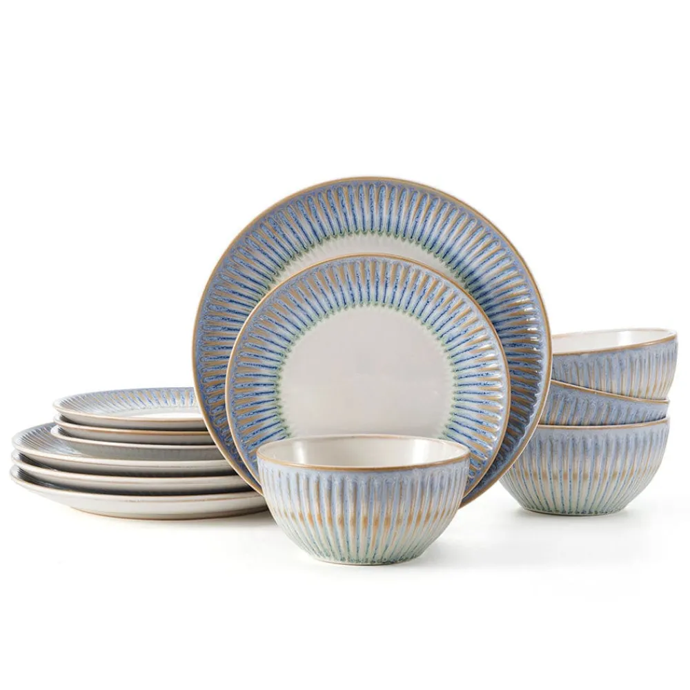 Pfaltzgraff® Hensley Blue 12 Piece Dinnerware Set, Service for 4- Dinnerware Service For 4
