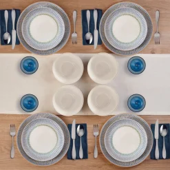 Pfaltzgraff® Hensley Blue 12 Piece Dinnerware Set, Service for 4- Dinnerware Service For 4