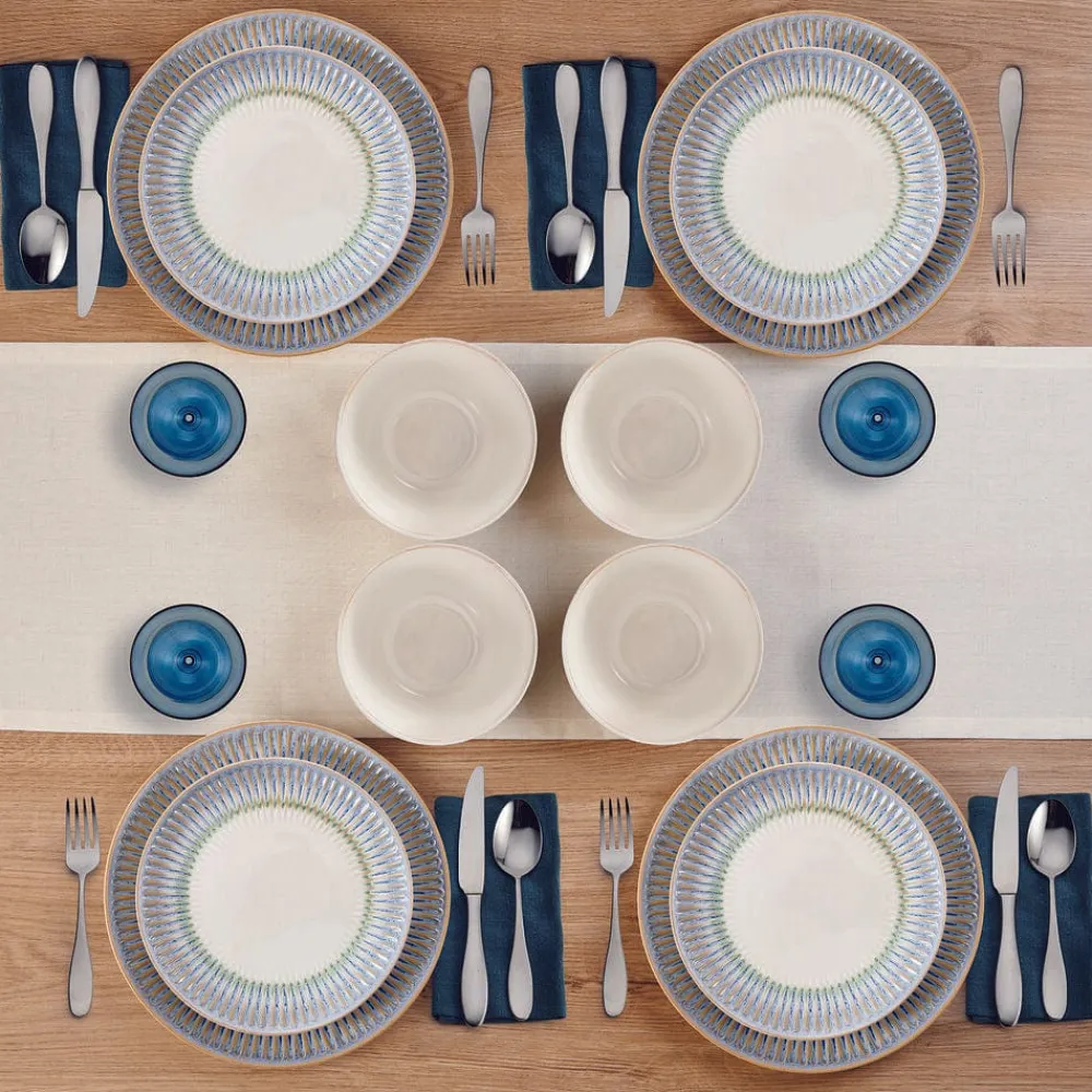 Pfaltzgraff® Hensley Blue 12 Piece Dinnerware Set, Service for 4- Dinnerware Service For 4