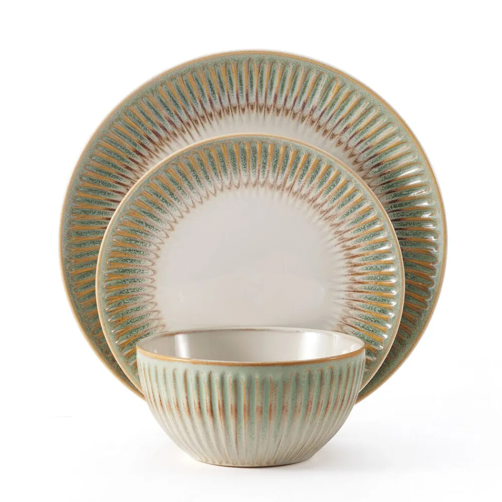 Pfaltzgraff® Hensley Green 12 Piece Dinnerware Set, Service for 4- Dinnerware Service For 4