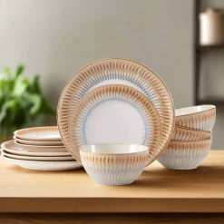 Pfaltzgraff® Hensley Taupe 12 Piece Dinnerware Set, Service for 4- Dinnerware Service For 4