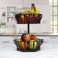 Gourmet Basics® Hex 2 Tier Storage Basket- Fruit And Storage Baskets