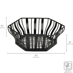 Gourmet Basics® Hex Centerpiece Basket- Decor|Fruit And Storage Baskets