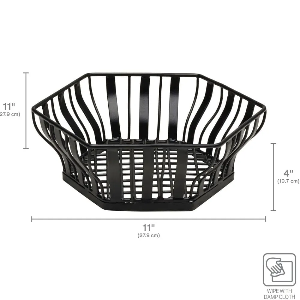 Gourmet Basics® Hex Centerpiece Basket- Decor|Fruit And Storage Baskets
