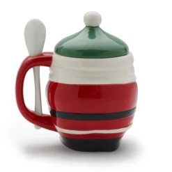 Pfaltzgraff® Holiday Covered Santa Mug with Spoon- Coffee Mugs