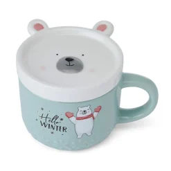 Pfaltzgraff® Holiday Polar Bear Mug with Lid- Coffee Mugs