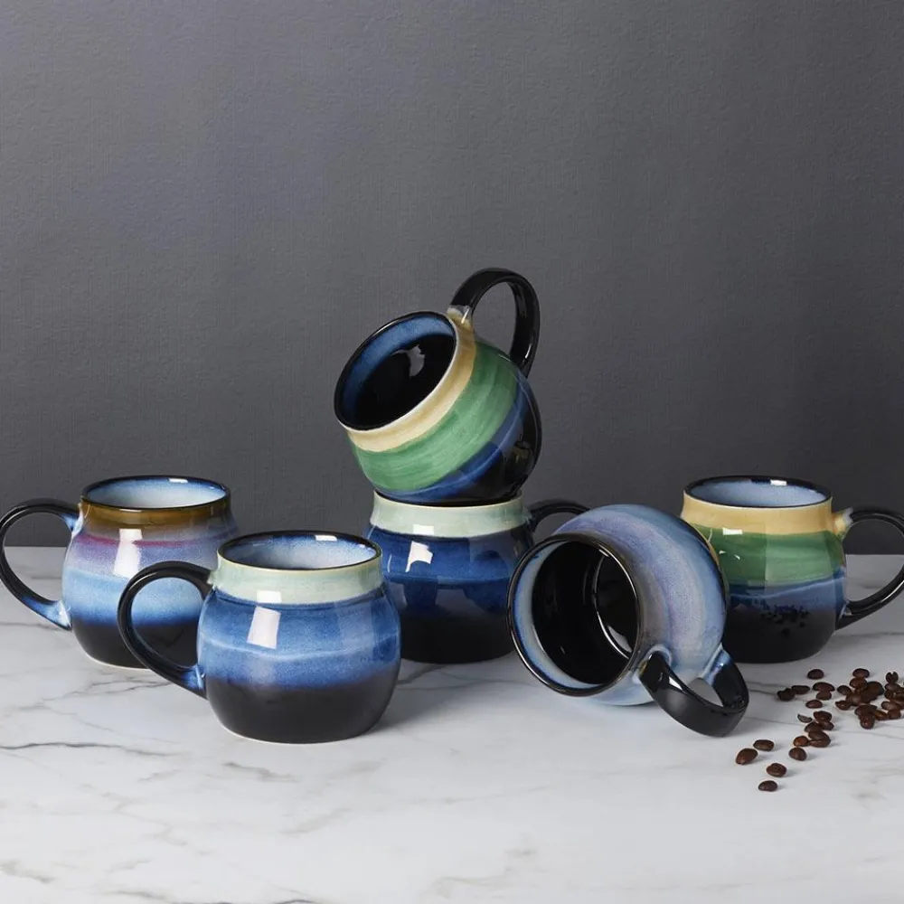 Pfaltzgraff® Horizon Set of 6 Mugs, Assorted- Coffee Mugs