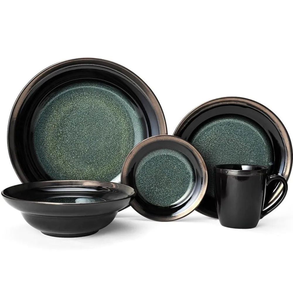 Gourmet Basics® Jade Dinnerware Set- Dinnerware Service For 8|Dinnerware Service For 4