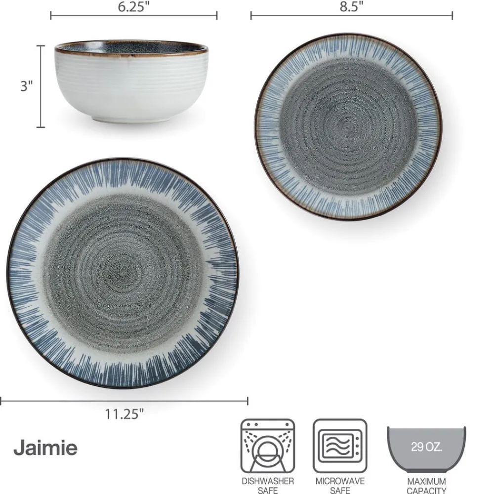 Pfaltzgraff® Jaimie 12 Piece Dinnerware Set, Service for 4- Dinnerware Service For 4