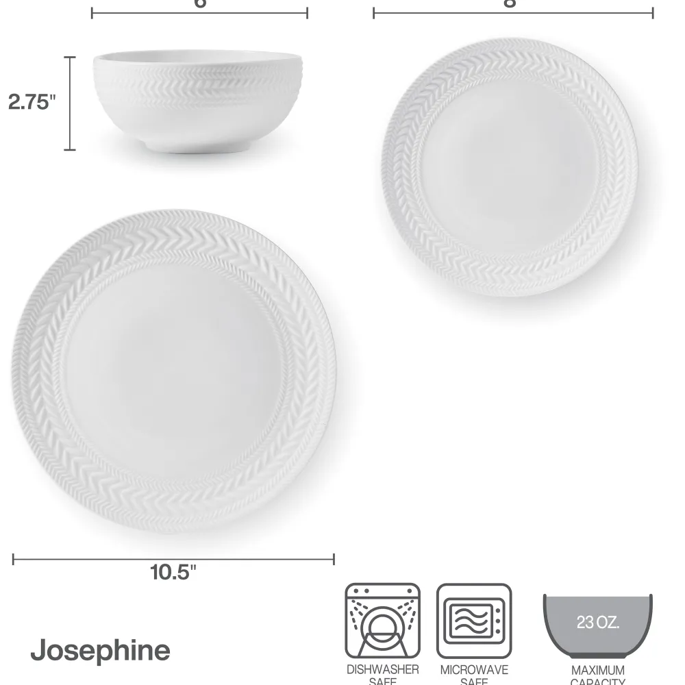 Pfaltzgraff® Josephine 24 Piece Dinnerware Set, Service for 8- Dinnerware Service For 8