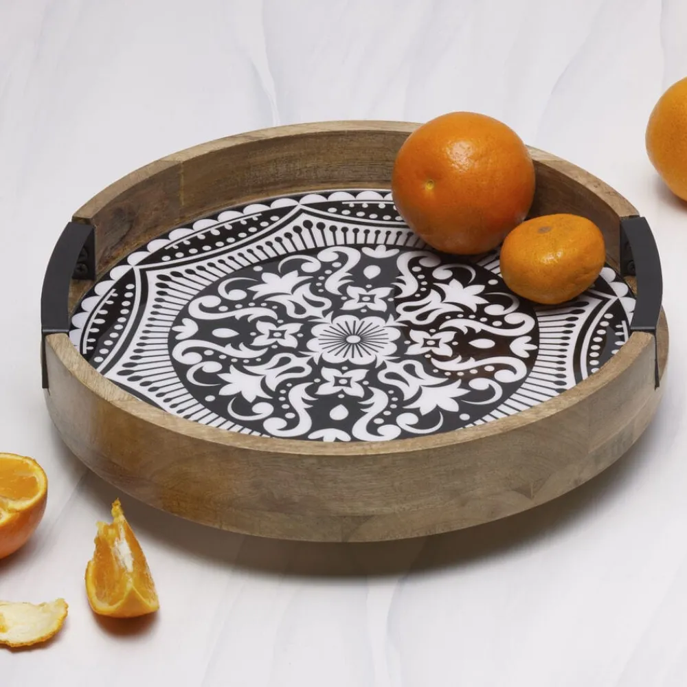 Gourmet Basics® Kensington Black Lazy Susan- Lazy Susans