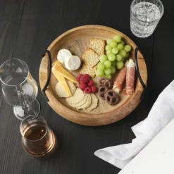 Gourmet Basics® Knox Mango Wood Serve Tray- Fruit And Storage Baskets