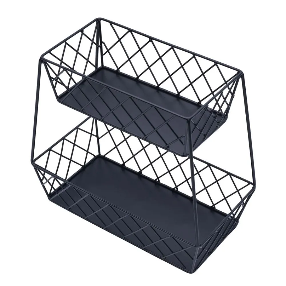Gourmet Basics® Lattice Farm Flat Back 2 Tier Storage Basket- Fruit And Storage Baskets
