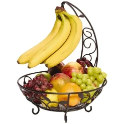 Pfaltzgraff® Leaf Fruit Storage Basket with Banana Hook- Fruit And Storage Baskets