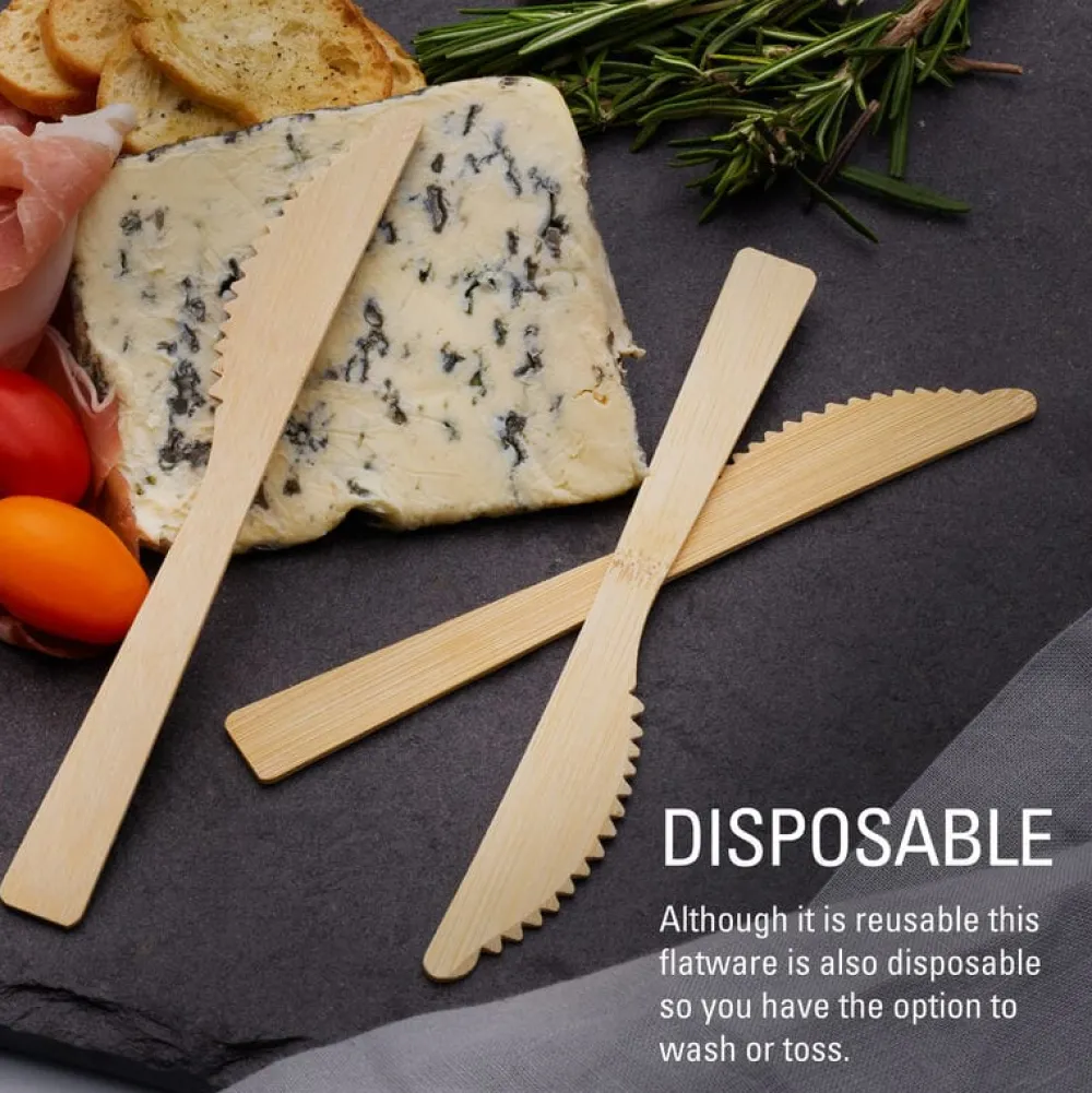 International® Silver Let's Eat 72 Piece Bamboo Flatware Set- Sets