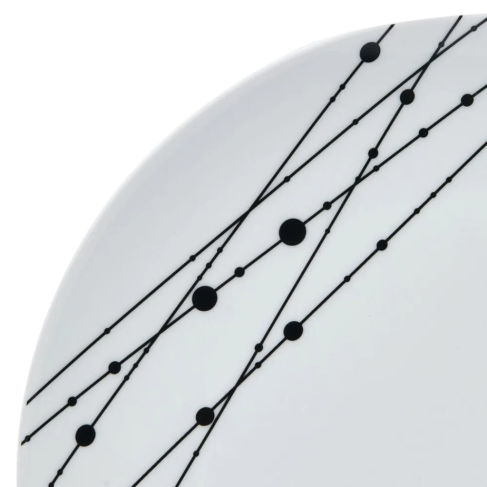 Studio Nova Linear Symphony 12 Piece Dinnerware Set, Service for 4- Dinnerware Service For 4