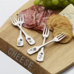 Towle® Living Matte Floral Set of 4 Appetizer Forks- Openstock|Sets