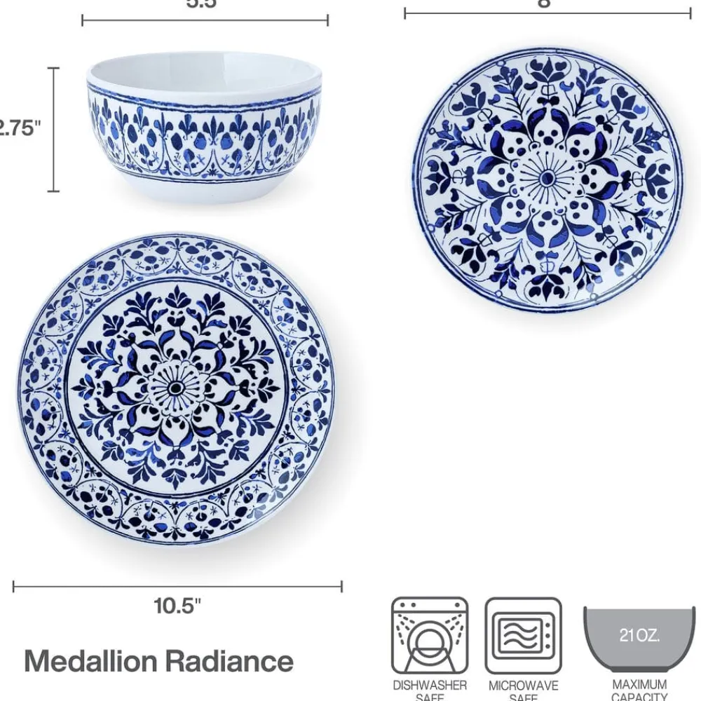 Pfaltzgraff® Medallion Radiance 12 Piece Dinnerware Set, Service for 4- Dinnerware Service For 4
