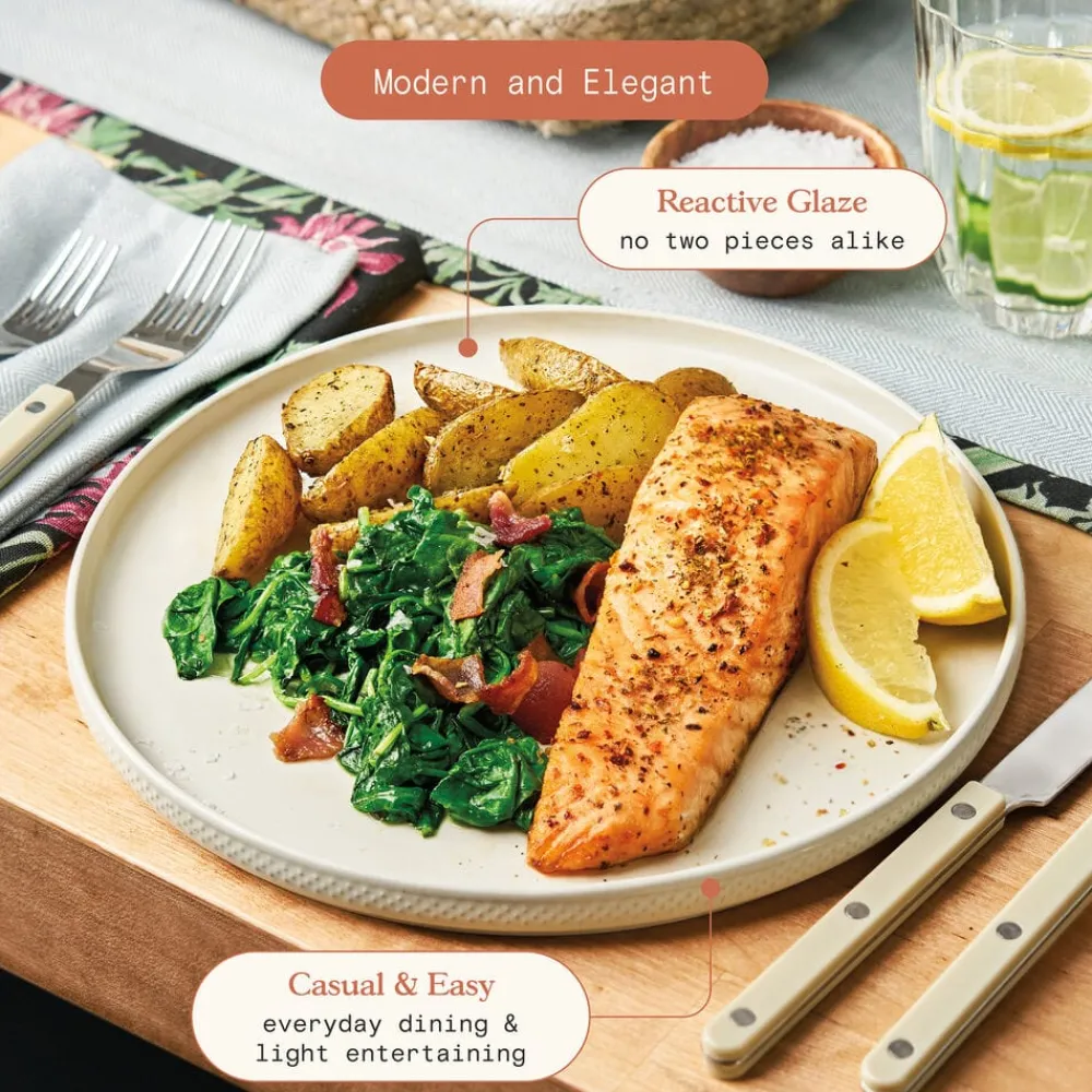 - Modern Dots Set of 4 Dinner Plates- Dinner Plates