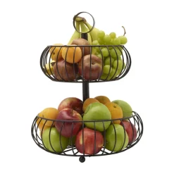Gourmet Basics® Monroe 2 Tier Fruit Storage Basket- Fruit And Storage Baskets
