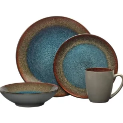 Pfaltzgraff® Monroe Blue 16 Piece Dinnerware Set, Service for 4- Dinnerware Service For 4
