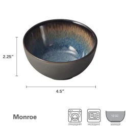 Pfaltzgraff® Monroe Blue Set of 4 Fruit Bowls- Fruit Bowls
