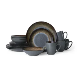 Pfaltzgraff® Monroe Gray 16 Piece Dinnerware Set, Service for 4- Dinnerware Service For 4
