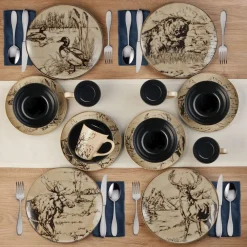 Mossy Oak® Mossy Oak Animal Print 16 Piece Dinnerware Set, Service for 4- Dinnerware Service For 4
