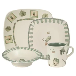 Pfaltzgraff® Naturewood® Square Dinnerware Set- Dinnerware Service For 8|Dinnerware Service For 4