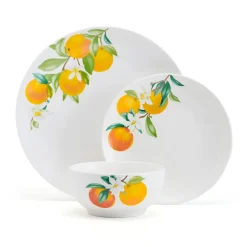 Studio Nova Oranges 12 Piece Dinnerware Set, Service for 4- Dinnerware Service For 4
