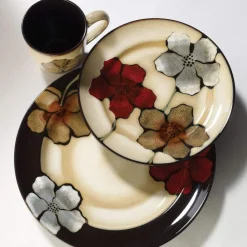 Pfaltzgraff® Painted Poppies 32 Piece Dinnerware Set, Service for 8- Dinnerware Service For 8