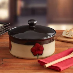 Pfaltzgraff® Painted Poppies Covered Casserole- Bakeware|Covered Casseroles