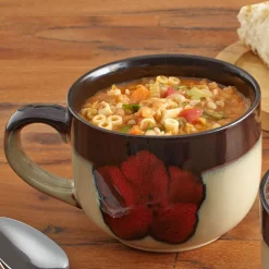 Pfaltzgraff® Painted Poppies Jumbo Soup Mug- Soup Cereal Bowls