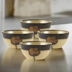 Pfaltzgraff® Painted Poppies Set of 4 Soup Cereal Bowls- Soup Cereal Bowls