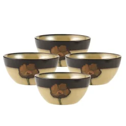 Pfaltzgraff® Painted Poppies Set of 4 Soup Cereal Bowls- Soup Cereal Bowls